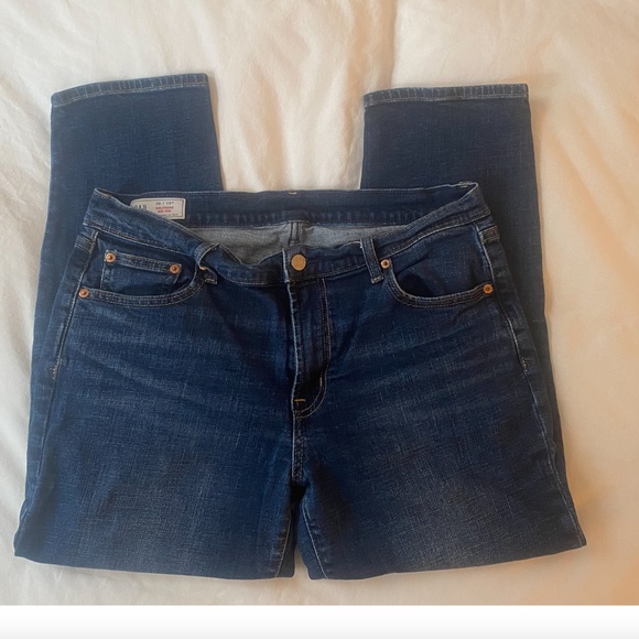 ❤️ Gap Best Girlfriend Jeans Boyfriend blue straight relaxed fit ankle cropped - Picture 3 of 8